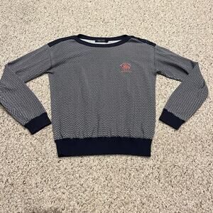 Polo Ralph Lauren Golf Sweater M Knit Chevron Pattern Button Detail 2017 US Open